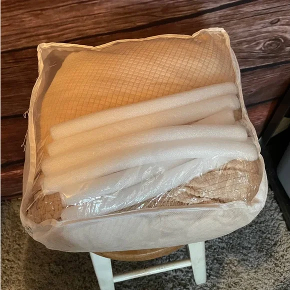 Oversized 4 Seat Sofa Slipcover Beige Cream Stretchy Machine Wash Water Repell - Picture 3 of 7